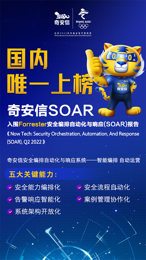 榜上有名！奇安信入选国际权威机构SOAR报告